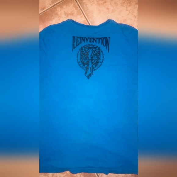 Y2K Vintage Style Graphic T-Shirt - "Reinvention 1977" Blue Streetwear UnisexTee - Picture 3 of 8